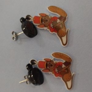 Earrings: Timothy Q. Mouse Epoxy